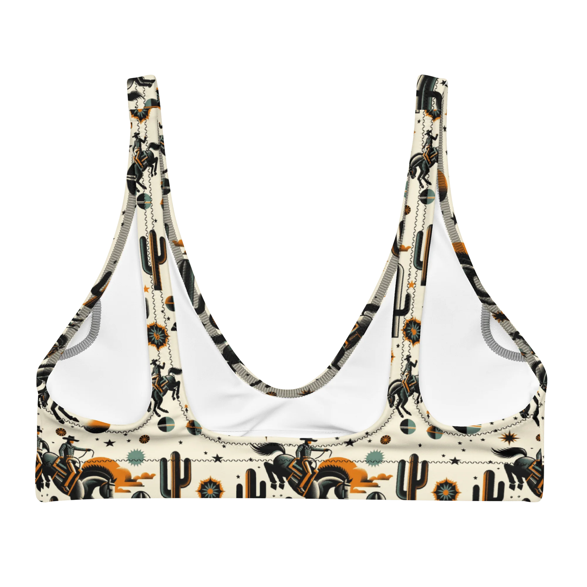 Cosmic Rodeo: Bucking Space Bronco High-Waisted Bikini Top - Image 2
