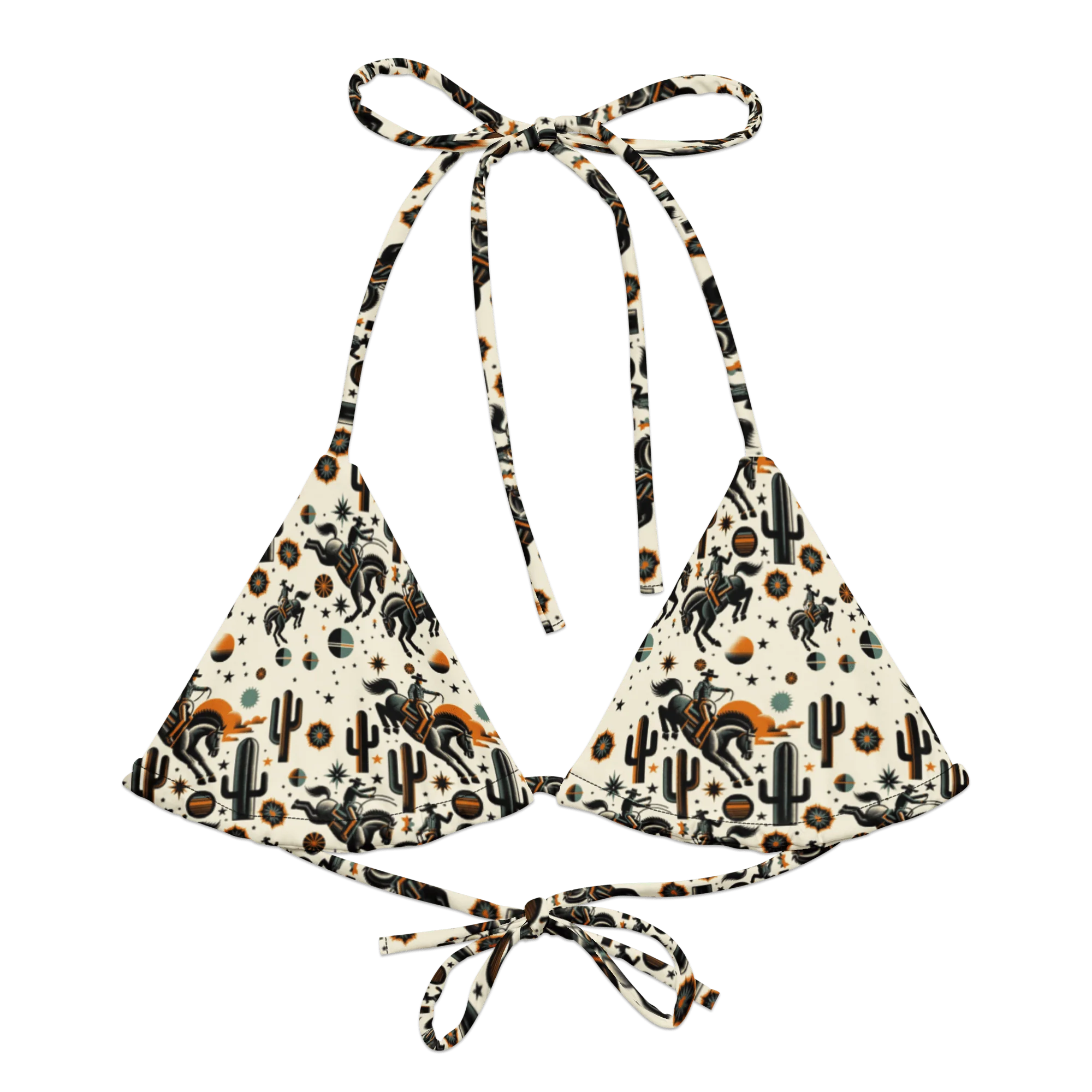 Cosmic Rodeo: Bucking Space Bronco String Bikini Top
