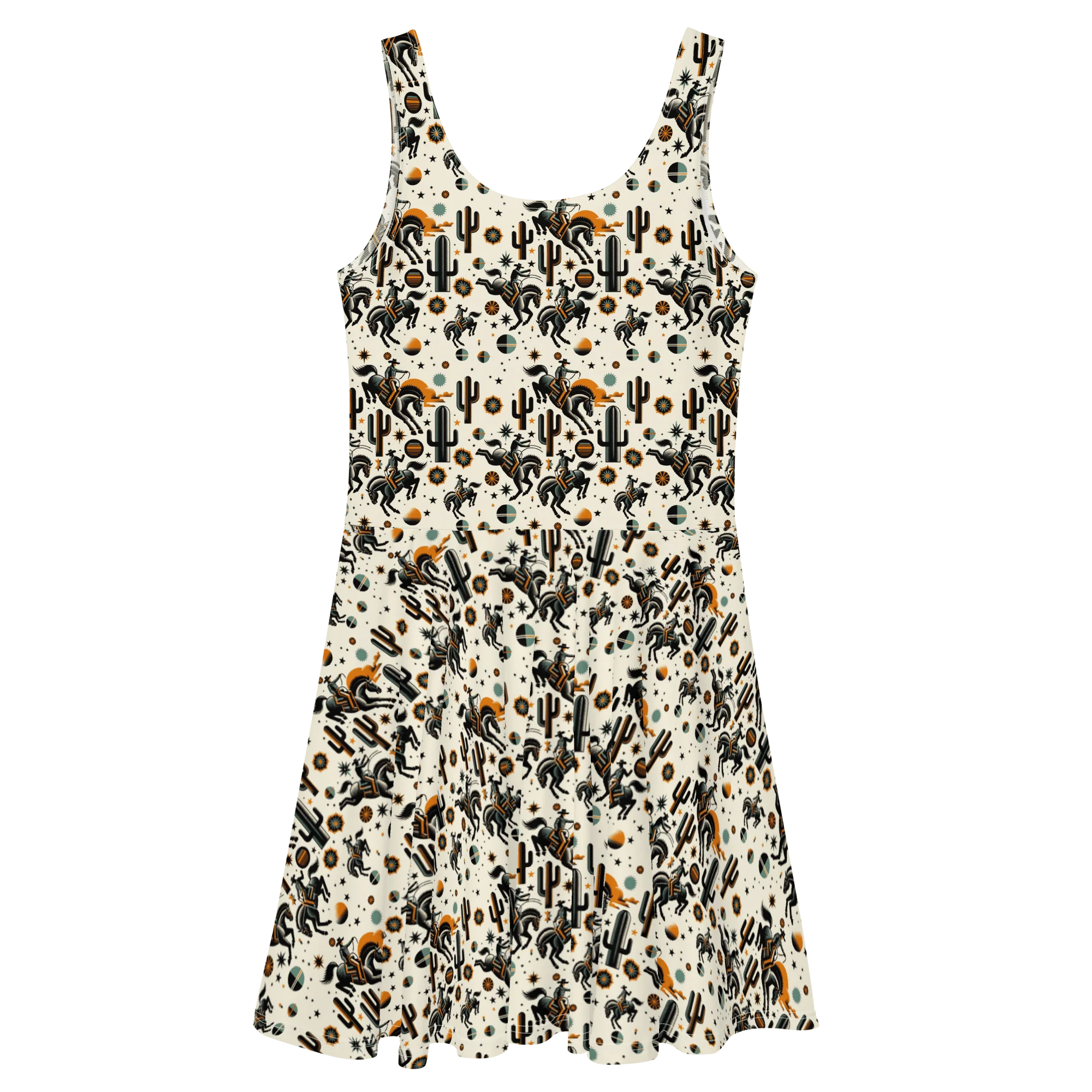 Cosmic Rodeo: Bucking Space Bronco Sun Dress - Image 4