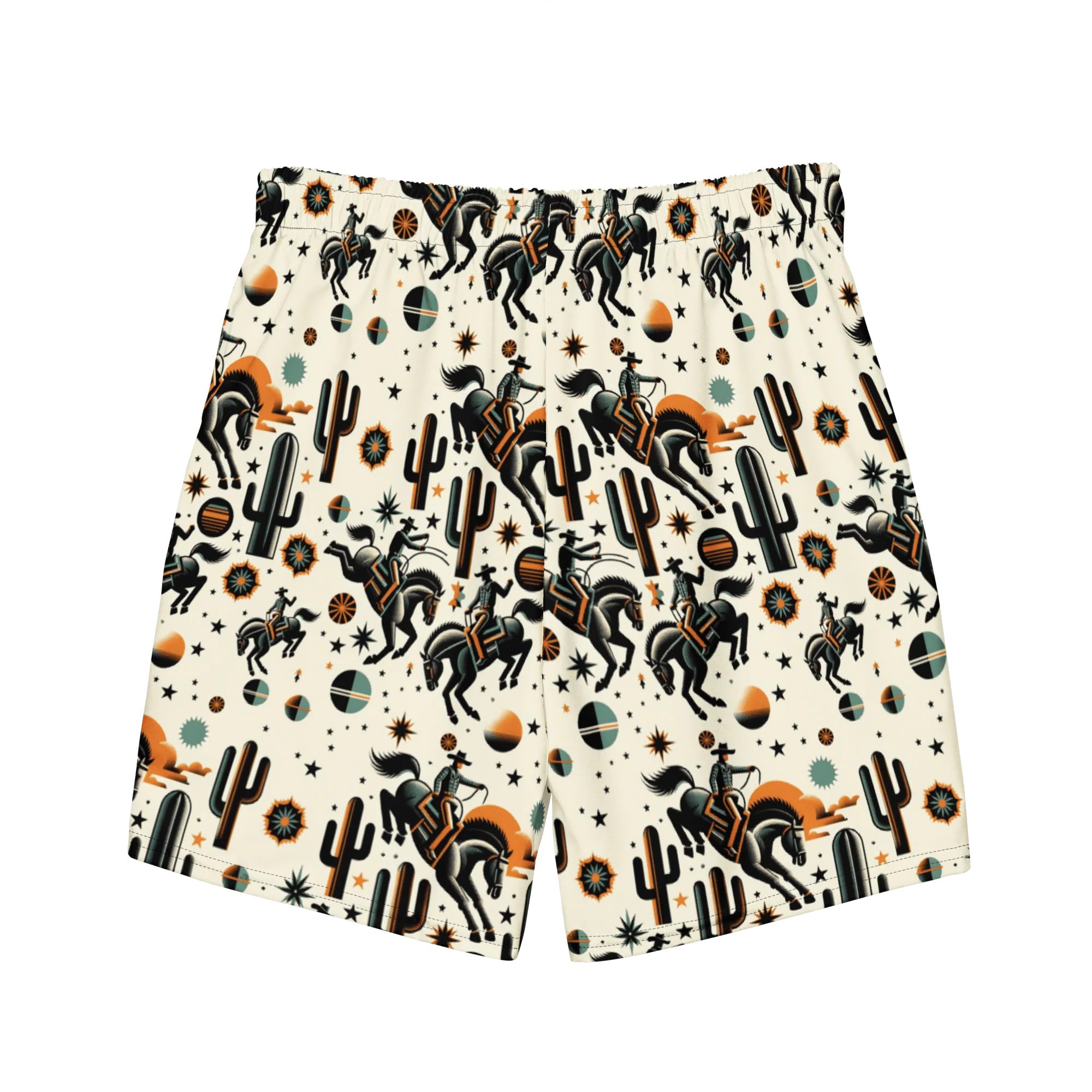 Cosmic Rodeo: Bucking Space Bronco Swim Trunks - Image 2
