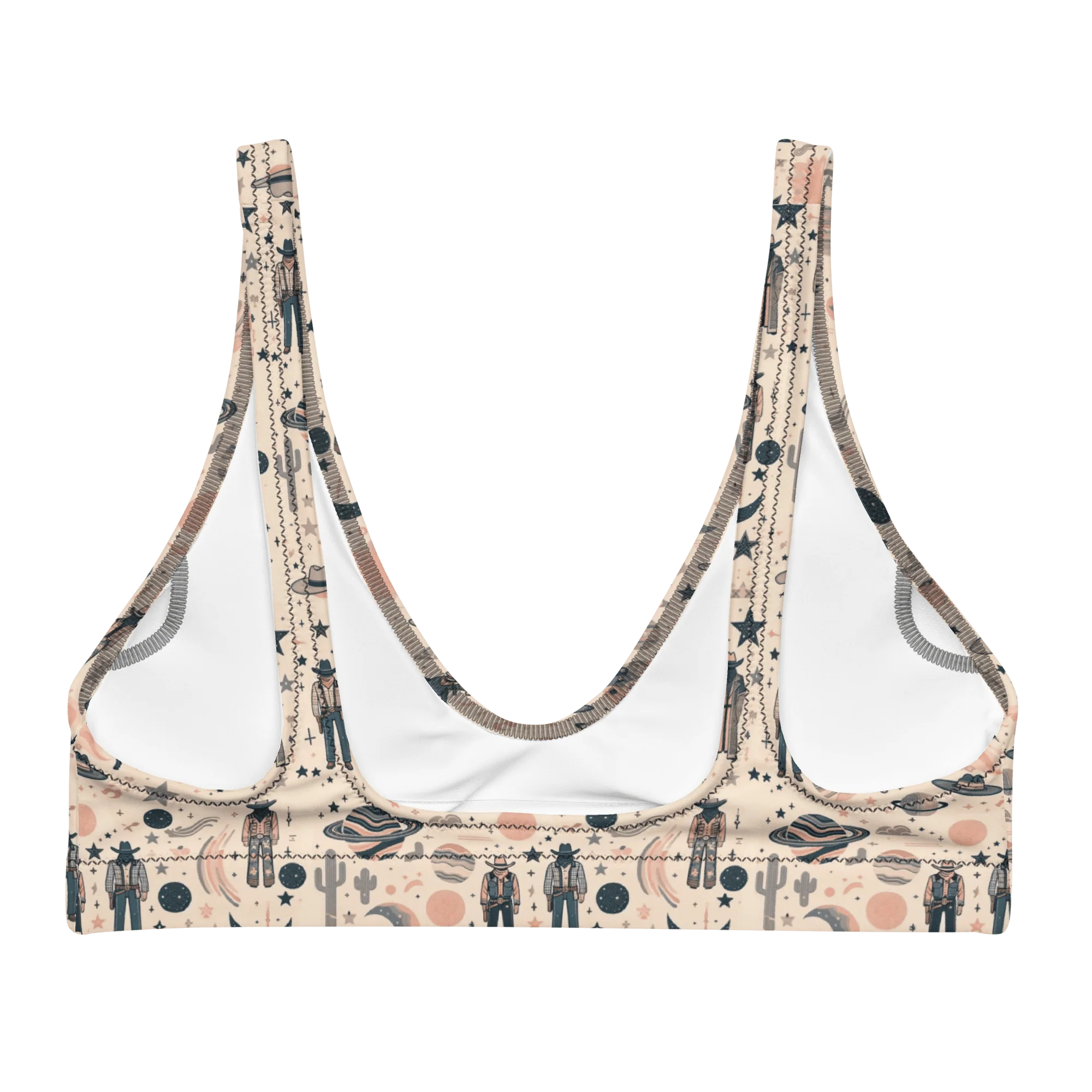 Cosmic Wrangler: Western Space Cowboy High-Waisted Bikini Top - Image 2
