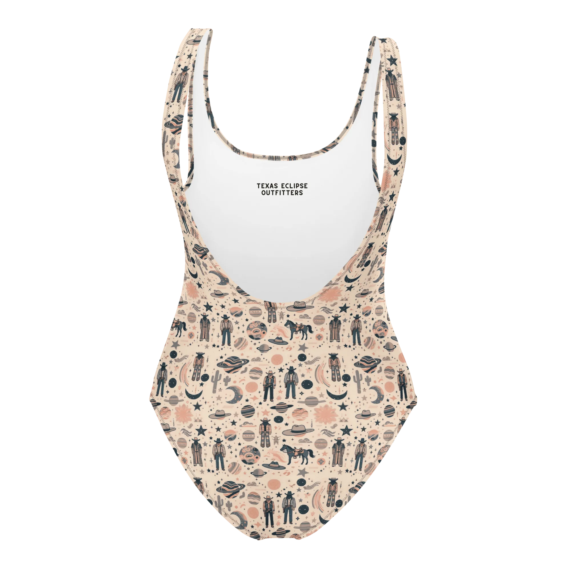 Cosmic Wrangler: Western Space Cowboy One-Piece Swimsuit - Image 4