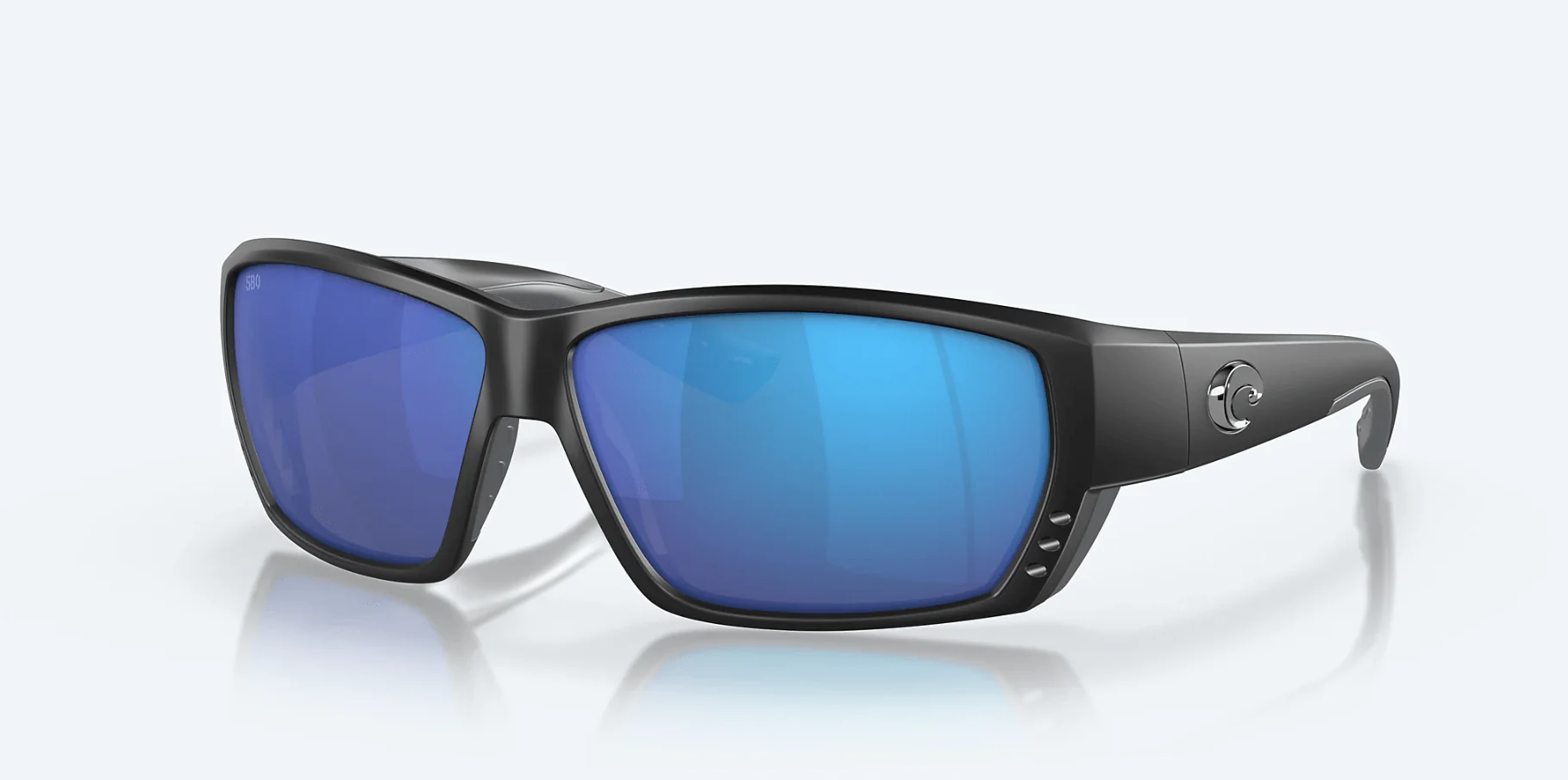 Cost Del Mar Tuna Alley Matte Black/Blue Mirror Sunglasses - Image 2