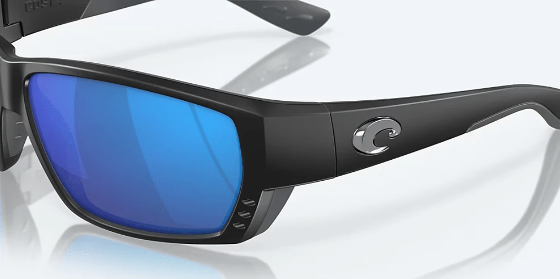 Cost Del Mar Tuna Alley Matte Black/Blue Mirror Sunglasses - Image 4