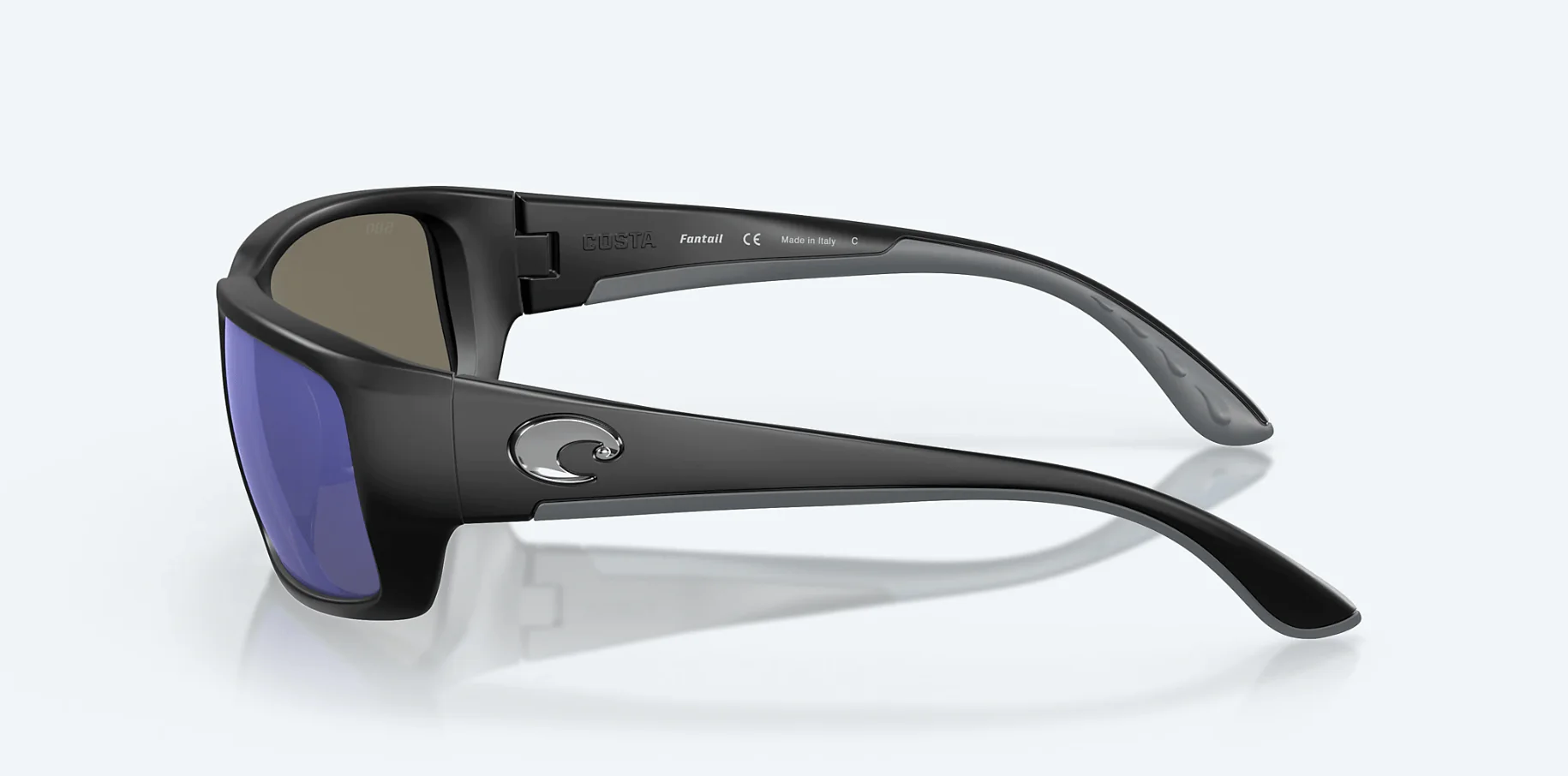Costa Del Mar Fantail Matte Black/Blue Mirror Sunglasses - Image 5