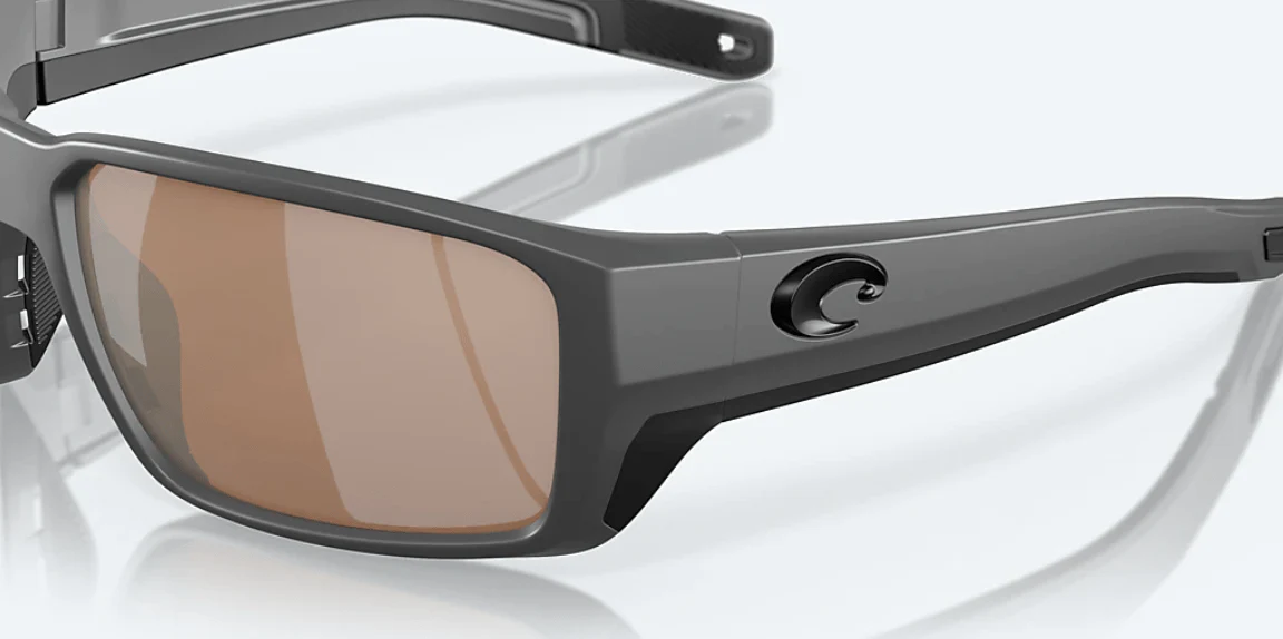 Costa Del Mar Fantail Pro Matte Gray/Copper Silver Mirror Lens Sunglasses - Image 4