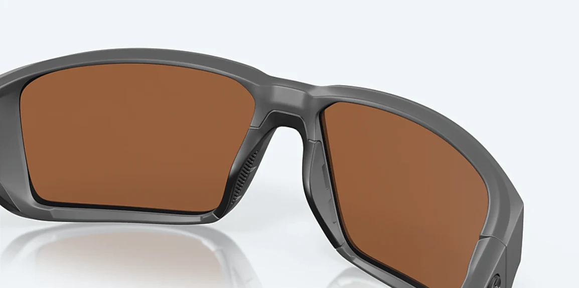 Costa Del Mar Fantail Pro Matte Gray/Copper Silver Mirror Lens Sunglasses - Image 6