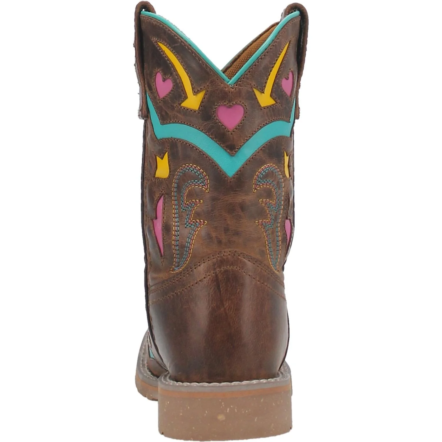 Dan Post Kid's Seneca Brown Square Toe Western Boots DPC2919 - Image 4