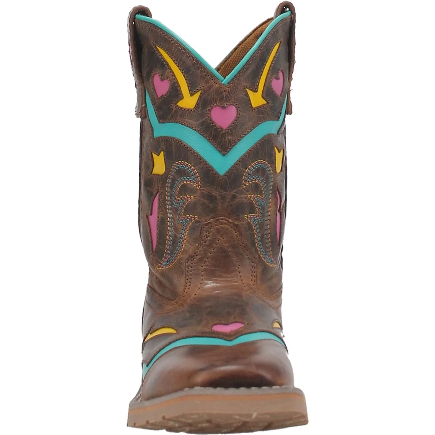 Dan Post Kid's Seneca Brown Square Toe Western Boots DPC2919 - Image 5