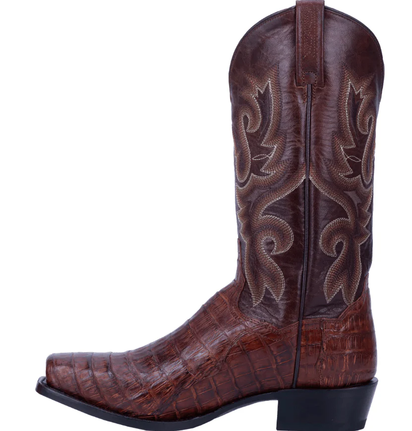 Dan Post Men's Bayou Brass Genuine Caiman Tail Exotic Western Boots DP3074 - Image 4