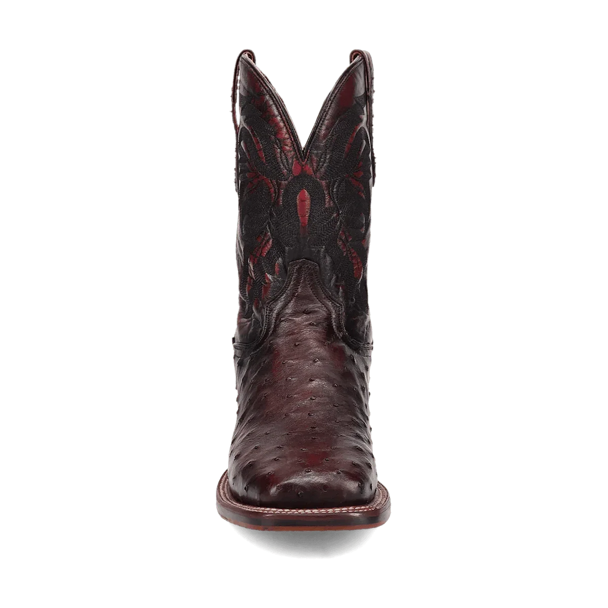 Dan Post Men's Black Cherry Alamosa Ostrich Exotic Western Boots DP5012 - Image 5