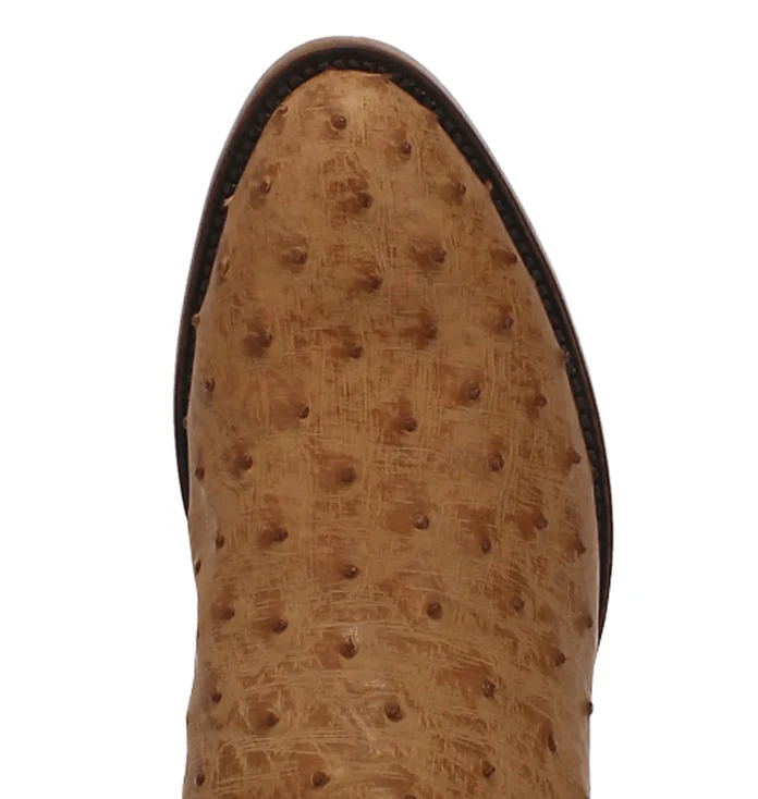 Dan Post Men's Gehrig Saddle Full Quill Ostrich Western Boots DP3077 - Image 4