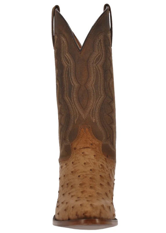Dan Post Men's Gehrig Saddle Full Quill Ostrich Western Boots DP3077 - Image 5