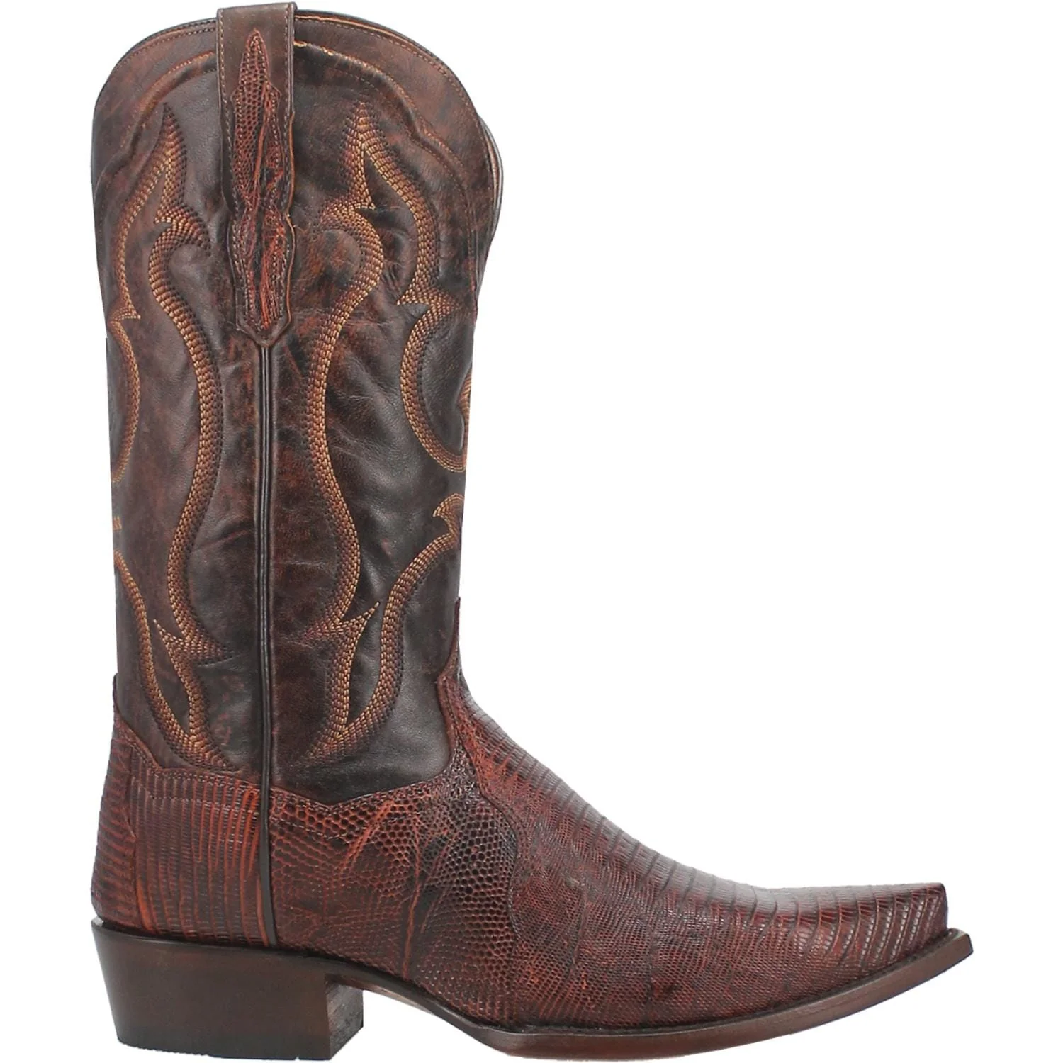 Dan Post Men's Hearst Cognac Lizard Snip Toe Exotic Western Boots DP3078 - Image 2