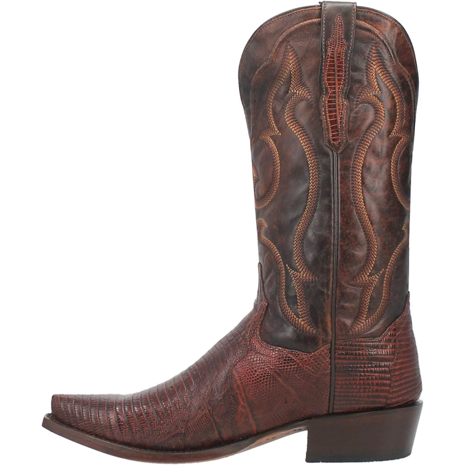 Dan Post Men's Hearst Cognac Lizard Snip Toe Exotic Western Boots DP3078 - Image 3