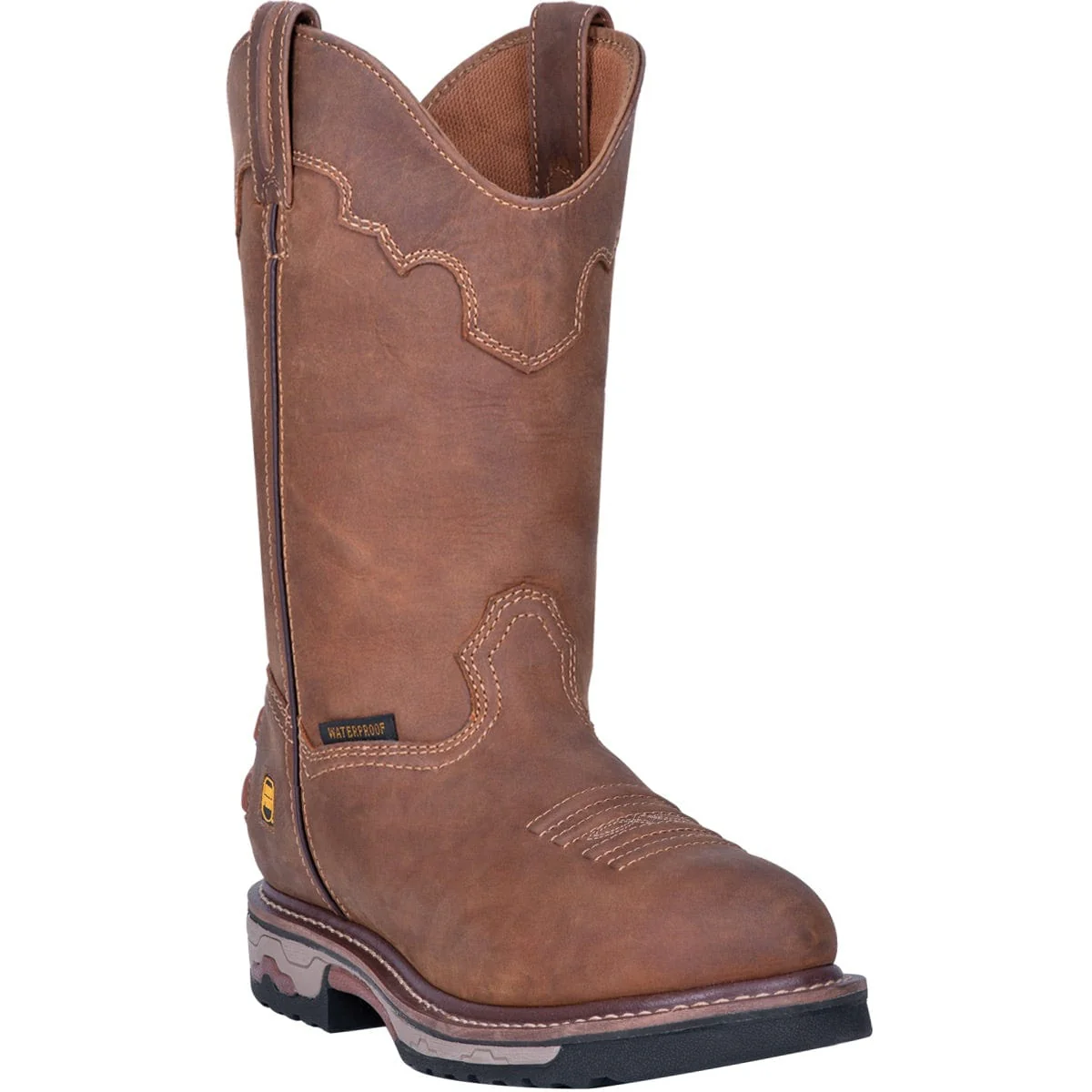 Dan Post Men's Journeyman Saddle Brown Waterproof Work Boots DP69502