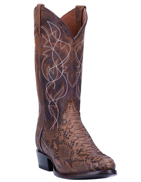 Dan Post Men's Manning Chocolate Brown Python Exotic Western Boots DP3037