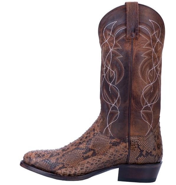Dan Post Men's Manning Chocolate Brown Python Exotic Western Boots DP3037 - Image 3