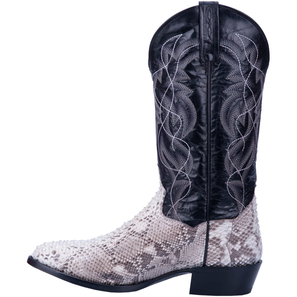 Dan Post Men's Manning Natural/Black Python Western Exotic Boots DP3036 - Image 4
