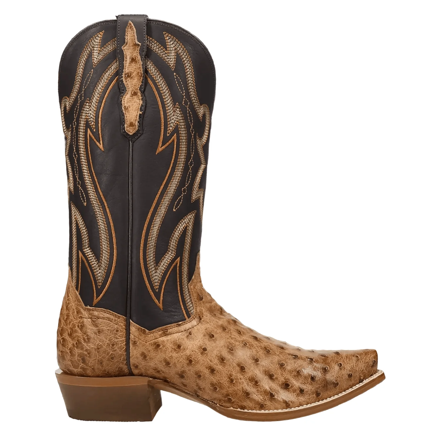 Dan Post Men's Tan Grit Full Quill Ostrich Exotic Boots DP7121 - Image 2