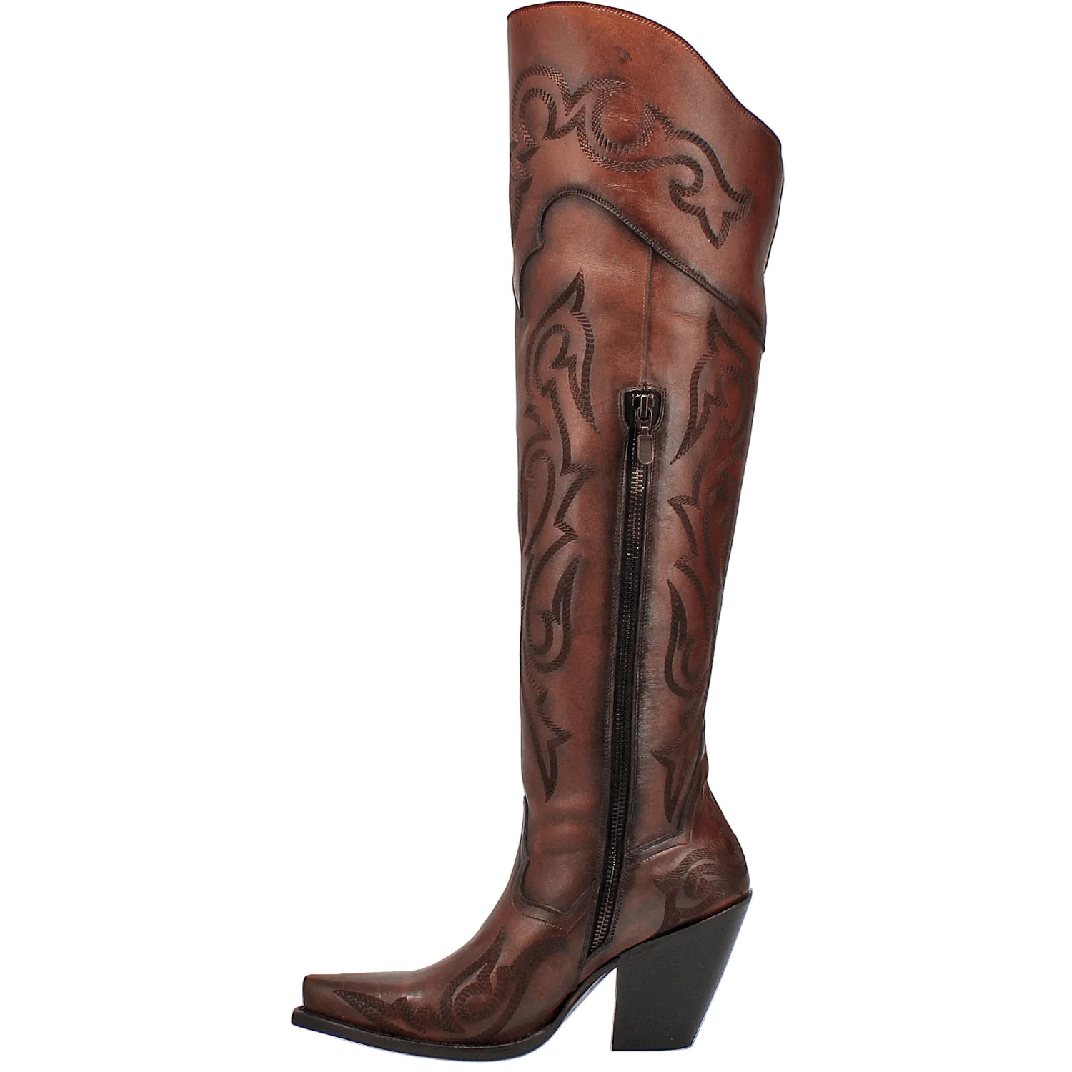 Dan Post Women's Chestnut Seductress Tall Western Boots DP3285 - Image 3