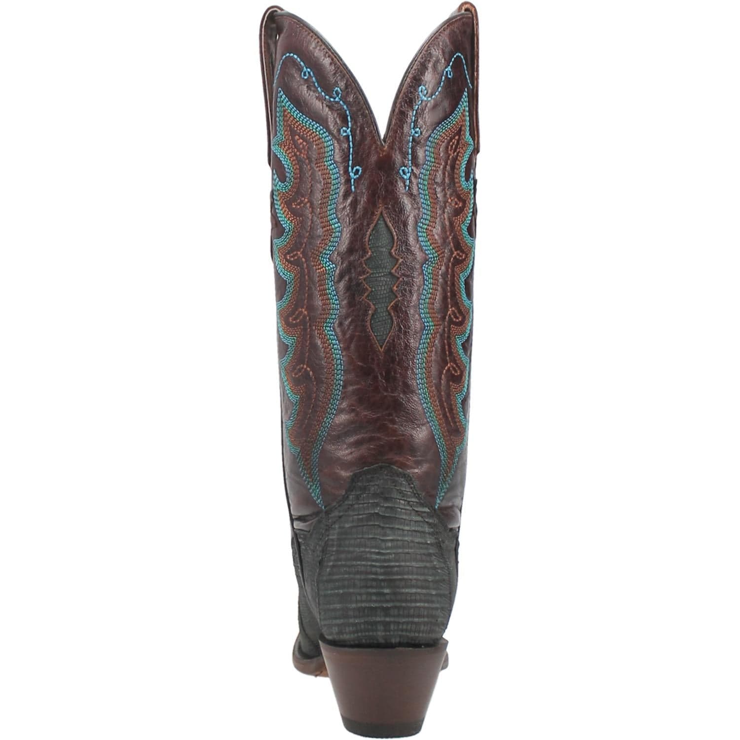 Dan Post Women's Drifter Turquoise/Brown Snip Toe Exotic Western Boots DP3007 - Image 6