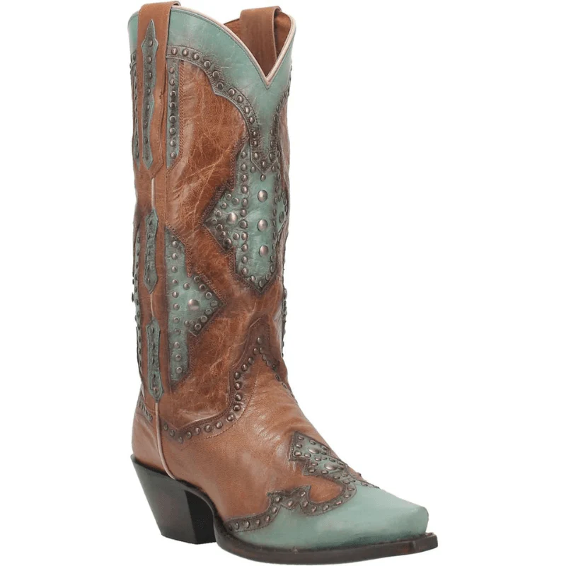 Dan Post Women's Taryn Brown & Turquoise Western Boots DP4383