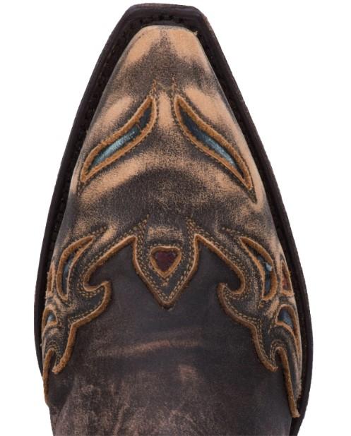 Dan Post Women's Vintage Bluebird Chocolate Brown Snip Toe Western Boots DP3544 - Image 4