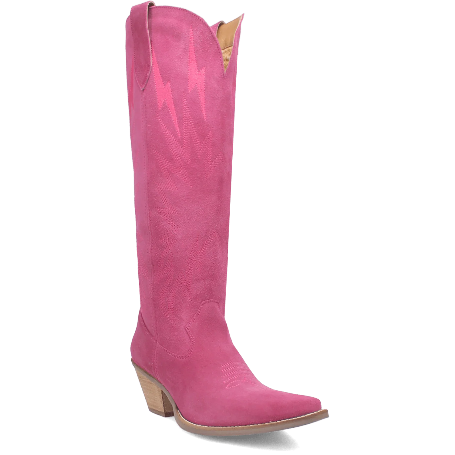Dingo Women's Thunder Road Leather Pink Boots DI597
