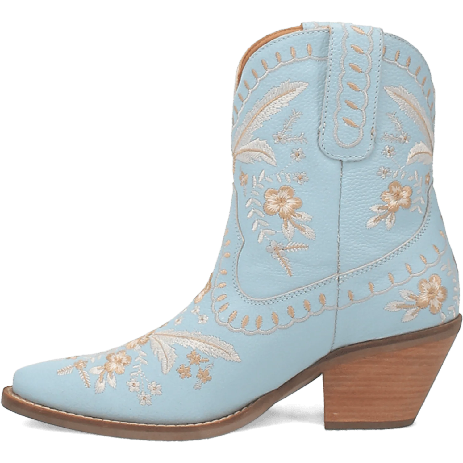 Dingo Women’s Primrose Blue Floral Ankle Western Booties DI 748 - Image 3