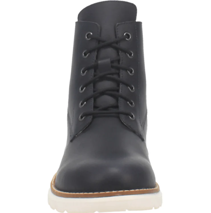 Dingo Men's #Blacktop Navy Leather Lace Up Boots DI 311 - Image 5