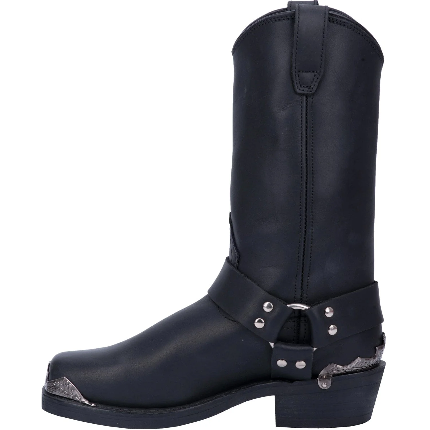 Dingo Men's Chopper Black Leather Harness Boots DI19053 - Image 7