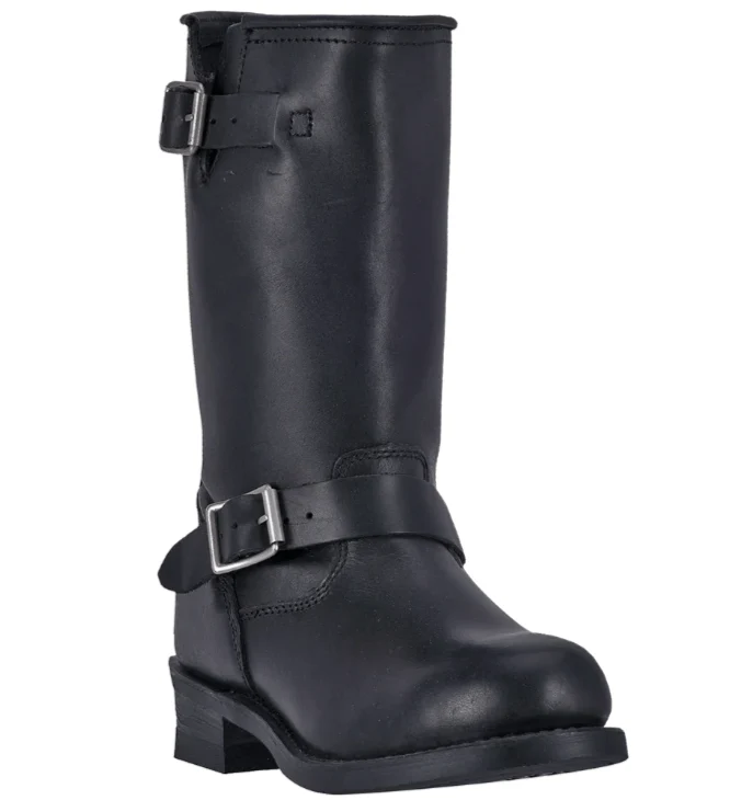Dingo Men's Rob Black Leather Harness Boots DI19040