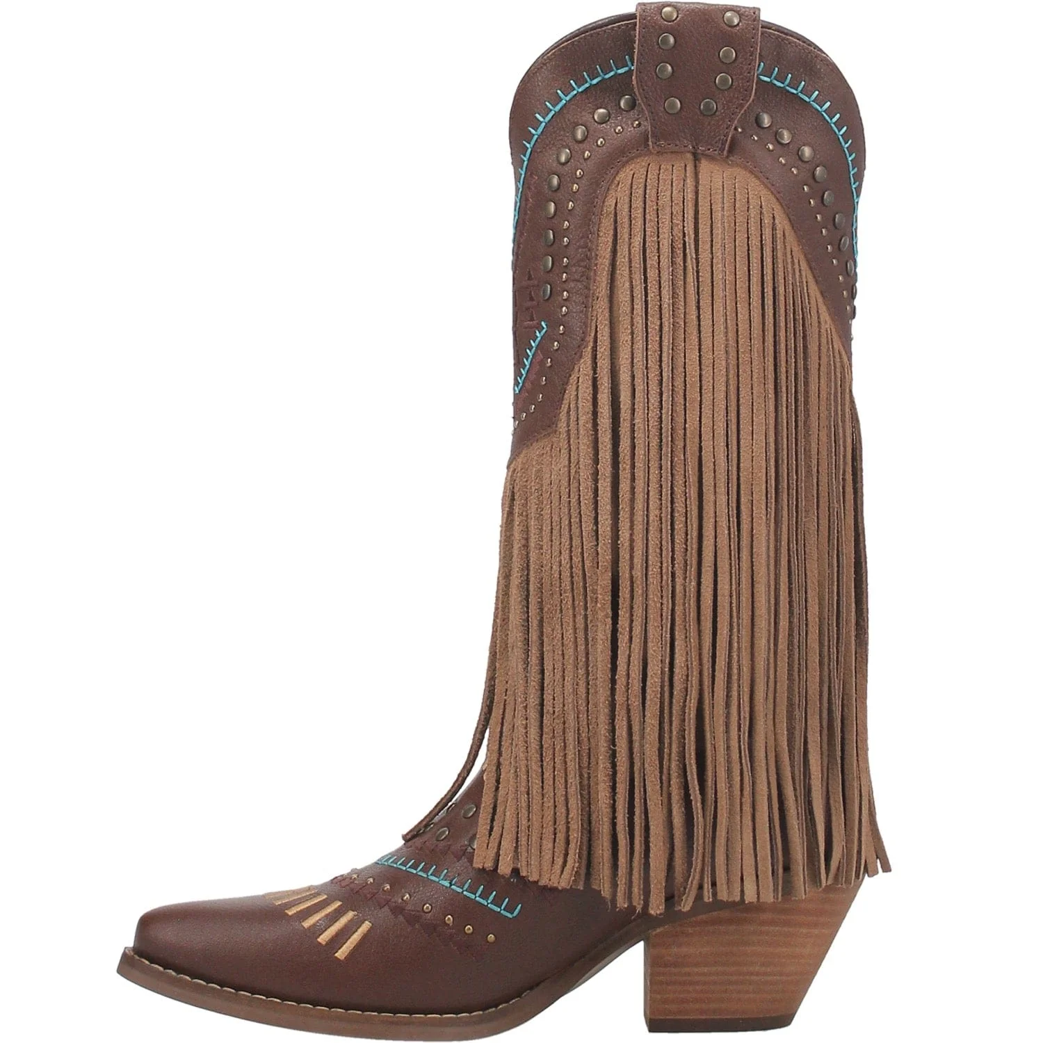 Dingo Women's #Gypsy Brown Fringe Western Boots DI 737 - Image 3