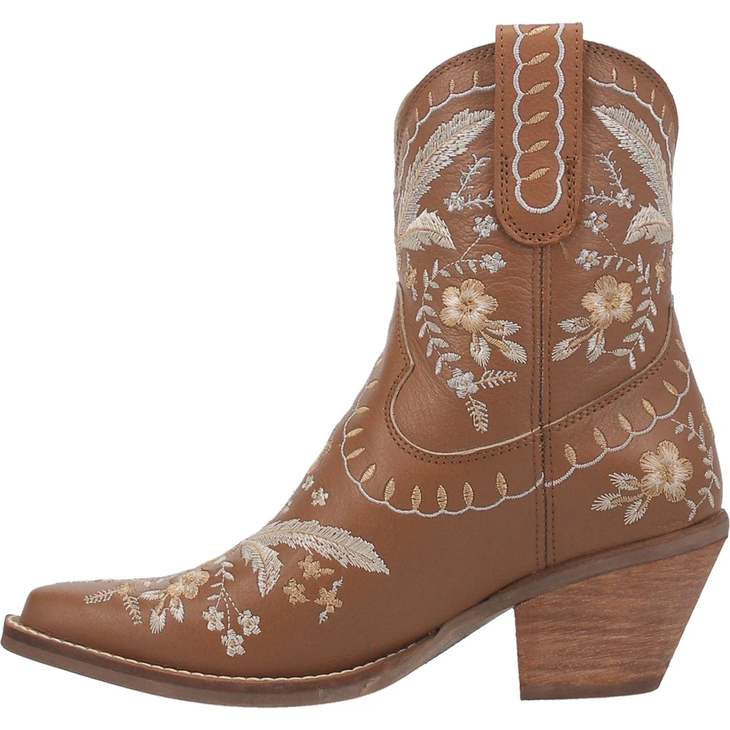 Dingo Women's #Primrose Brown Floral Ankle Western Booties DI 748 - Image 3
