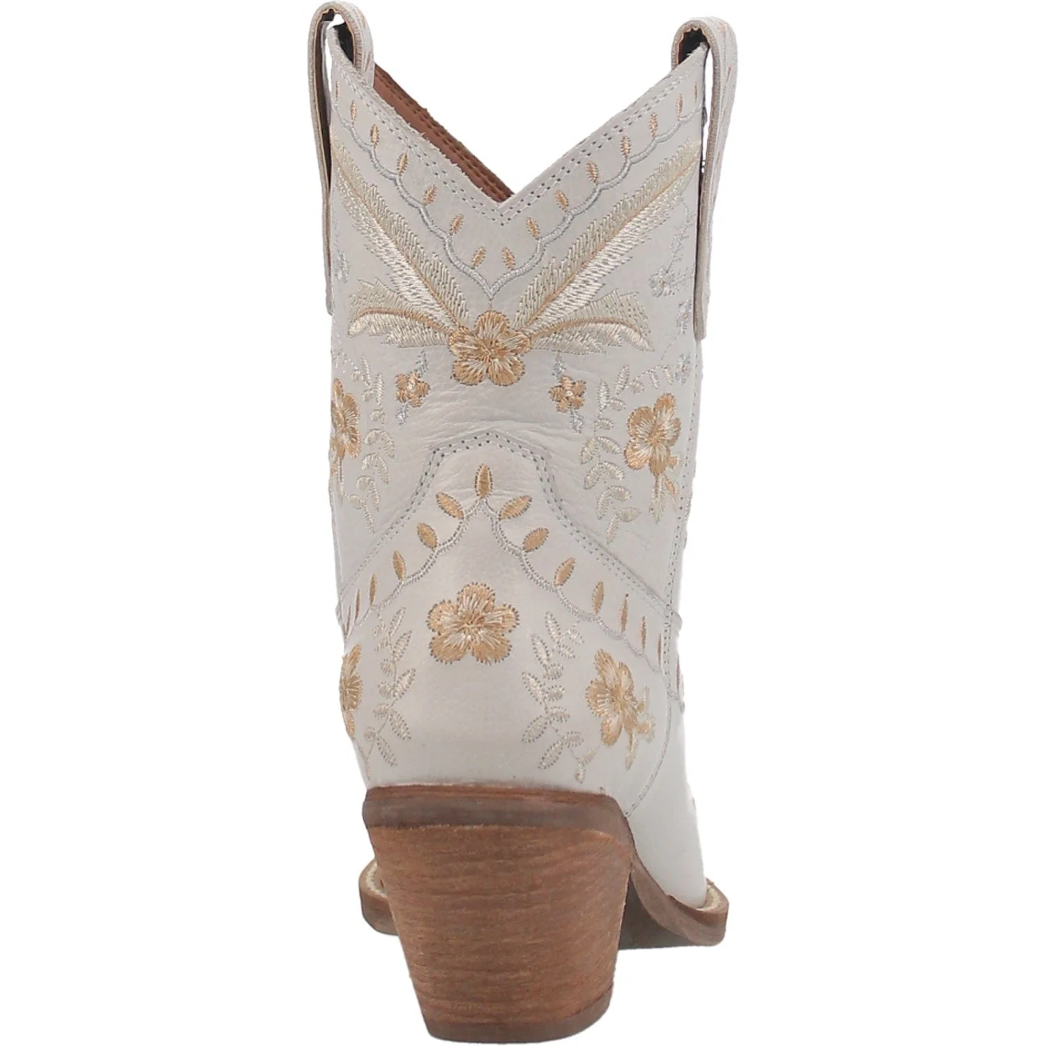 Dingo Women's Primrose White Floral Ankle Western Booties DI 748 - Image 6