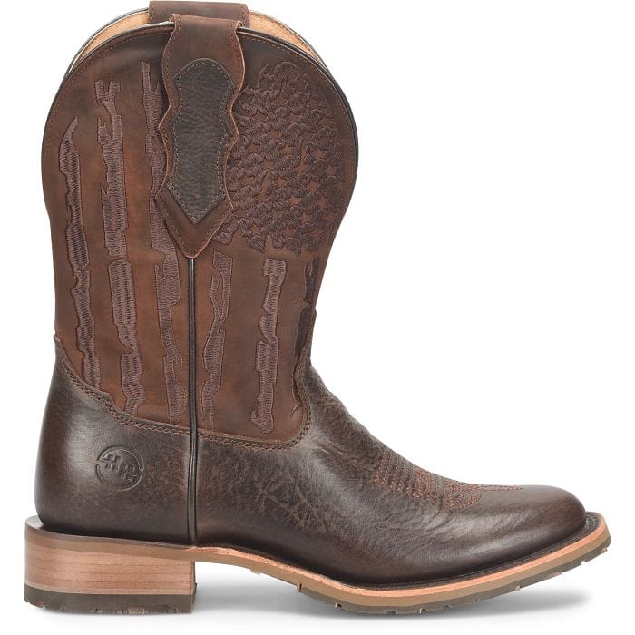 Double H Men's Beryl Dark Brown Roper Toe Western Boots DH7032 - Image 2