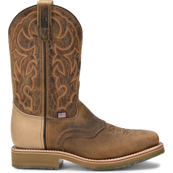 Double H Men's Dwight Brown Steel Toe Work Boots DH3567 - Image 2