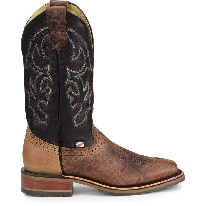 Double H Men's Grissom Black Square Toe Work Boots DH4644 - Image 2