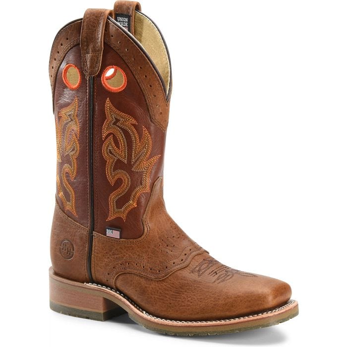 Double H Men's Mickey Brown Square Toe Western Boots DH4400 - Image 2