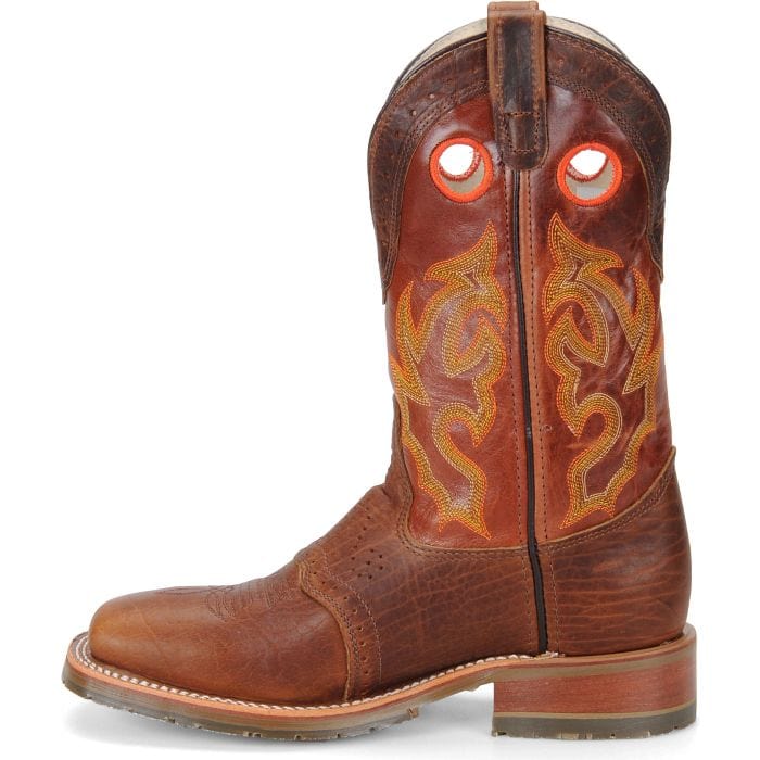 Double H Men's Mickey Brown Square Toe Western Boots DH4400 - Image 3
