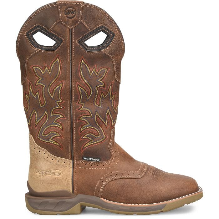 Double H Men's Phantom Rider Malign Brown Waterproof Square Toe Work Boots DH5378 - Image 3