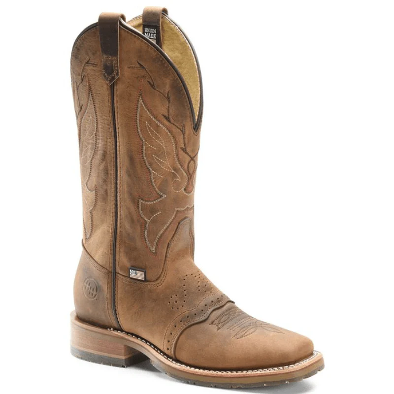 Double H Women's Charity Brown Square Toe Work Boots DH5314