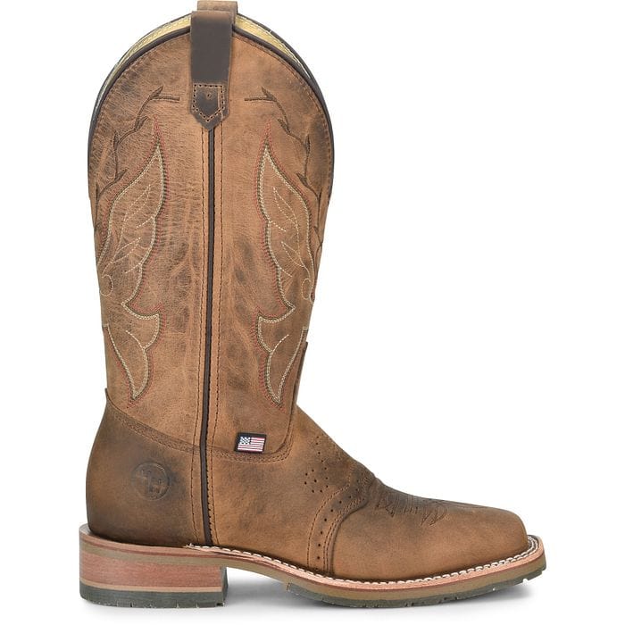 Double H Women's Charity Brown Square Toe Work Boots DH5314 - Image 2