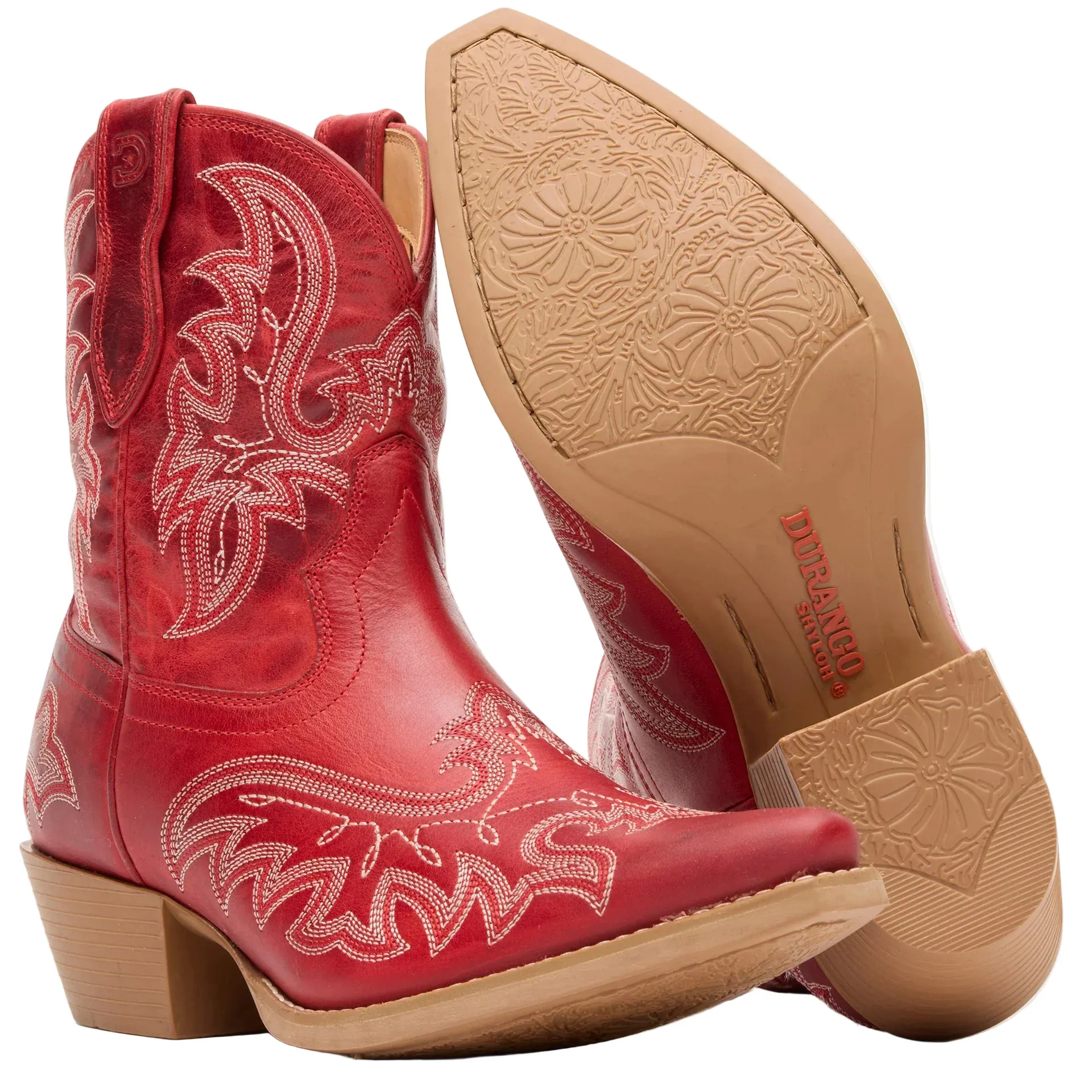 Durango Women's Crimson Red Shyloh Pony Booties DRD0490 - Image 4
