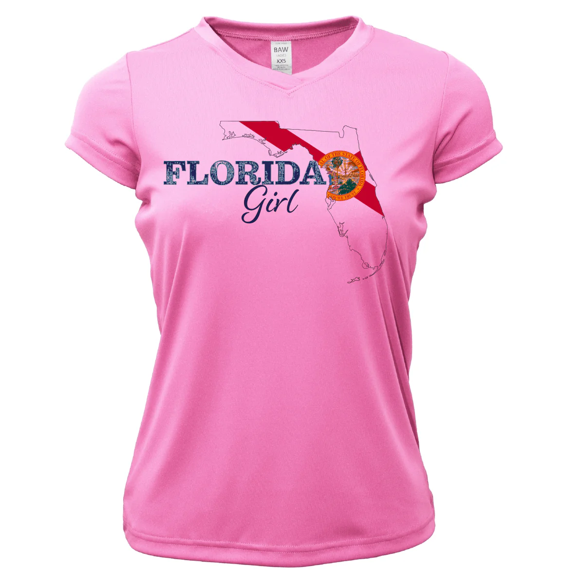 Dunedin Florida Girl Women's Short Sleeve UPF 50+ Dry-Fit Shirt - Image 9
