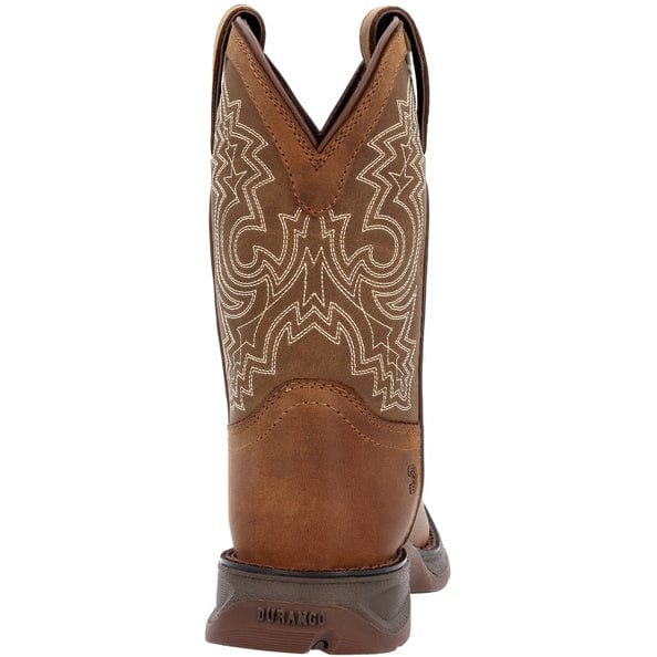 Durango Little Kid's Lil' Rebel Brown Square Toe Western Boot DBT0239C - Image 6