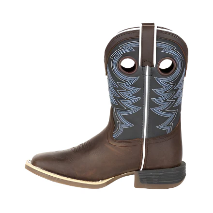 Durango Kid's Lil' Rebel Pro Brown and Blue Western Boot DBT0218Y - Image 3