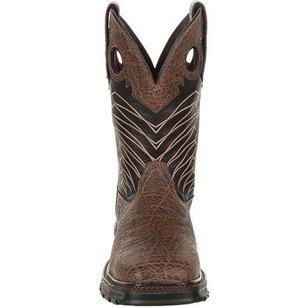 Durango® Maverick XP™ Men's Chocolate Safari Elephant Steel Toe Waterproof Western Work Boots DDB0176 - Image 3