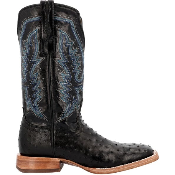 Durango Men's PRCA Midnight Black Full Quill Ostrich Square Toe Exotic Western Boots DDB0469 - Image 2